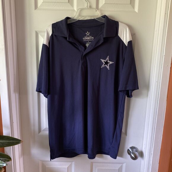 Dallas Cowboys Men’s Polo Shirt Size L Large Short Sleeve Authentic NFL - Picture 1 of 11
